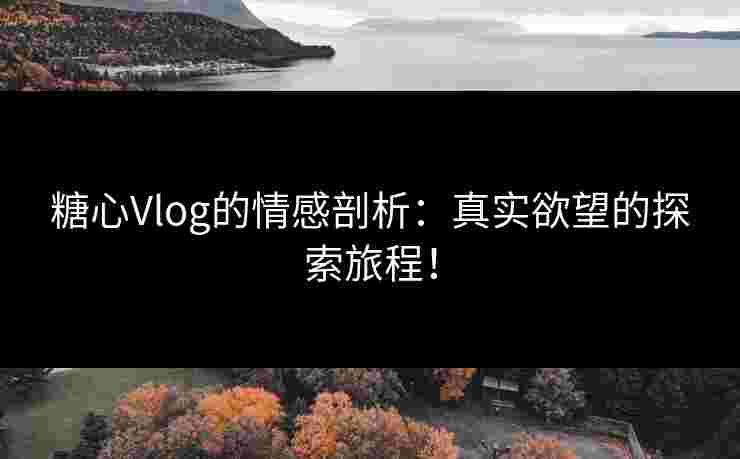 糖心Vlog的情感剖析：真实欲望的探索旅程！